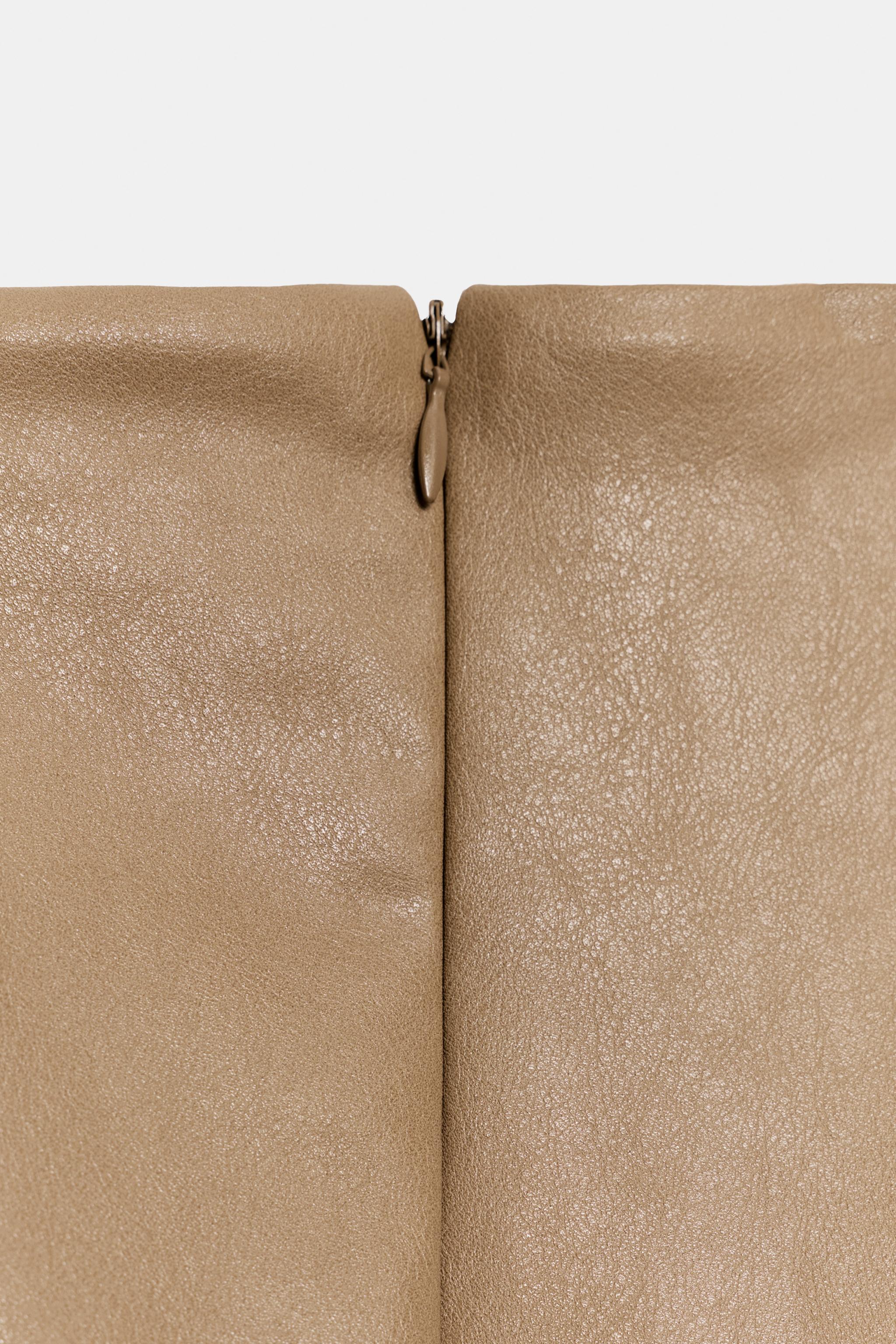 FAUX LEATHER MINI DRESS